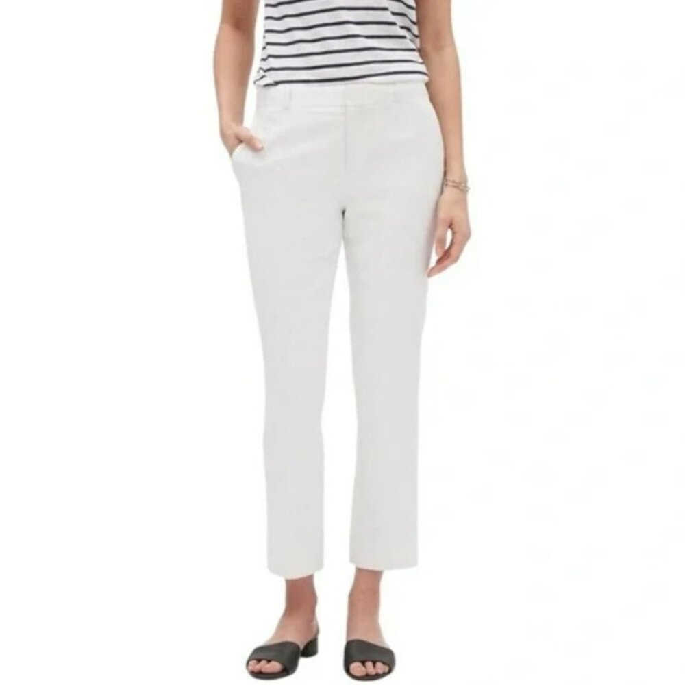 Banana Republic Factory Avery Linen Blend Cropped Pants